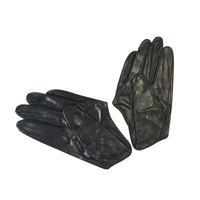 Gloves/Driving/Leather - Black [Size: Medium (18cm)]