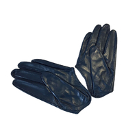 Gloves/Driving/Leather - Navy [Size: Small (17cm)]