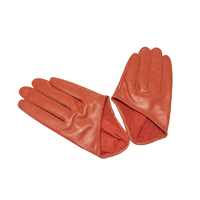 Gloves/Driving/Leather - Orange [Size: Medium (18cm)]