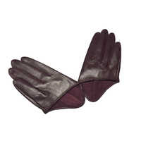 Gloves/Driving/Leather - Wine [Size: Large (19cm)]