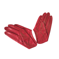 Gloves/Driving/Leather - Red [Size: Small (17cm)]