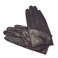 Gloves/Leather/Full - Wine [Size: Medium (18cm)]