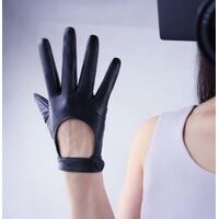 Gloves/Leather/Style 9 - Black [Size: Small (17.2cm)]