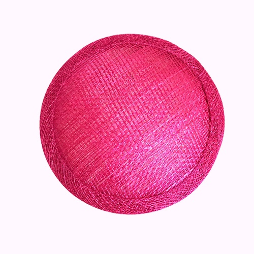 Sinamay Round Base - Hot Pink