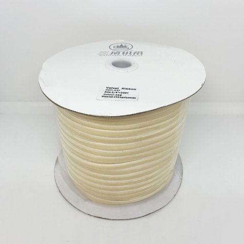 Velvet Ribbon 6mm/ROLL (28) Blonde