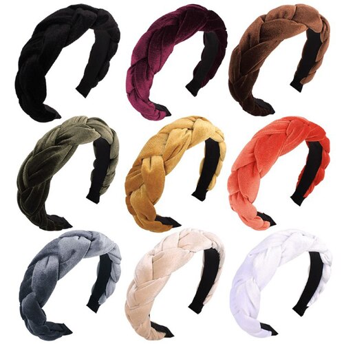 Headband/Velvet/Plait