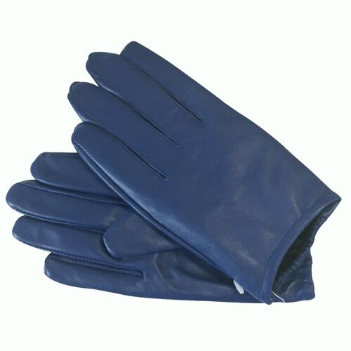 Gloves/Leather/Full - Navy Light