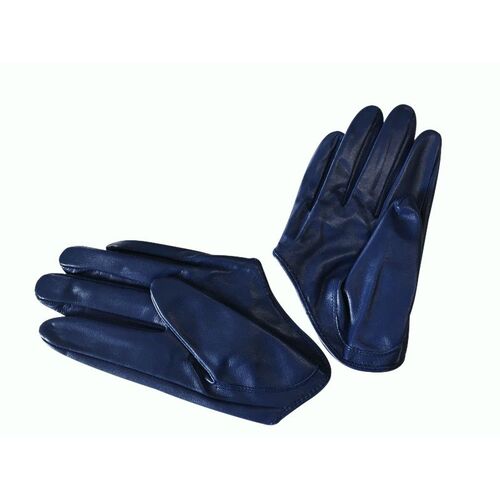 Gloves/Driving/Leather - Navy Light [Size: Small (17cm)]