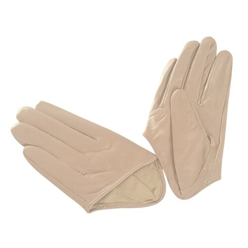 Gloves/Driving/Leather - Cream