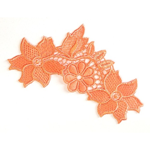 Guipure Lace Motif 09 - Coral