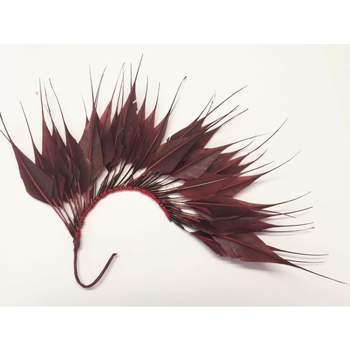 Feather Mount/Style 1 - Burgundy