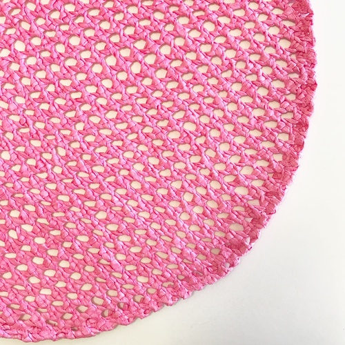 Woven Paper Mat - Hot Pink