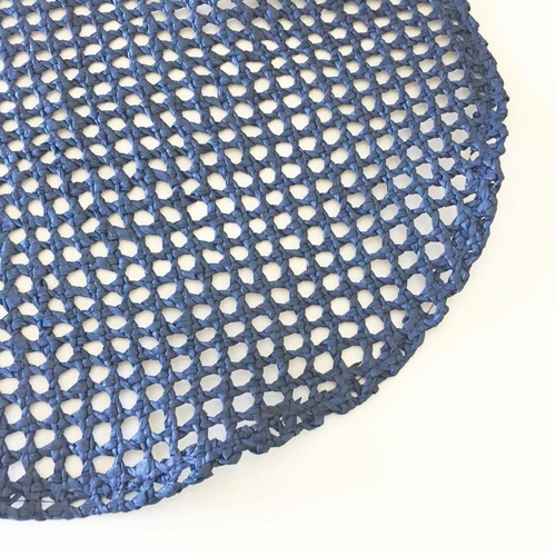 Woven Paper Mat - Deep Blue