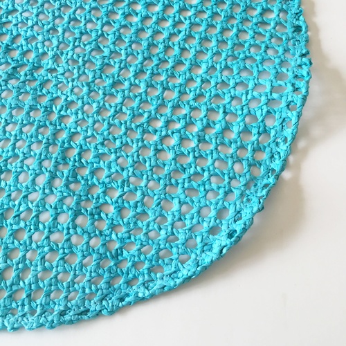 Woven Paper Mat - Turquoise