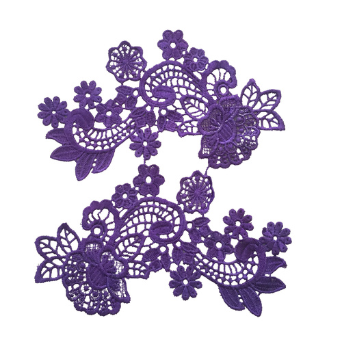 Guipure Lace Motif 19 - Purple