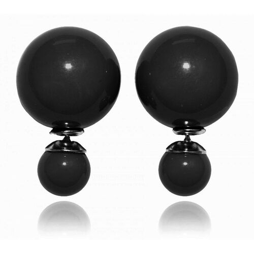 Earring/Double Bubble - Gloss/Black