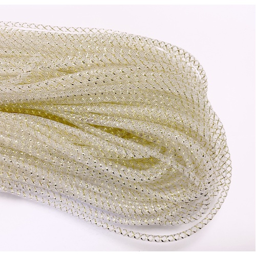 SPECIAL/Tube Crin 5mm - 10m/White/Gold
