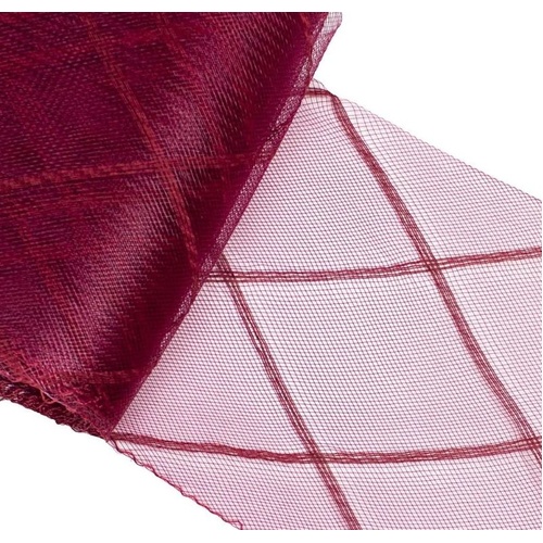 6" Crinoline/Diamond - Qty 5m Burgundy