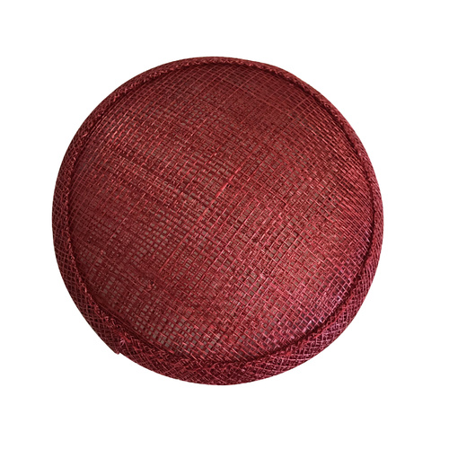 Sinamay Round Base - Burgundy