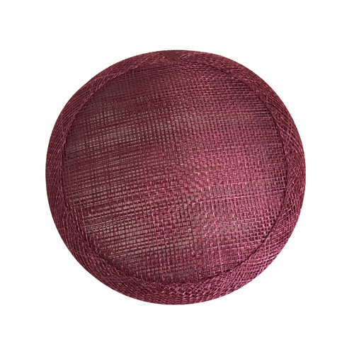 Sinamay Round Base - Claret