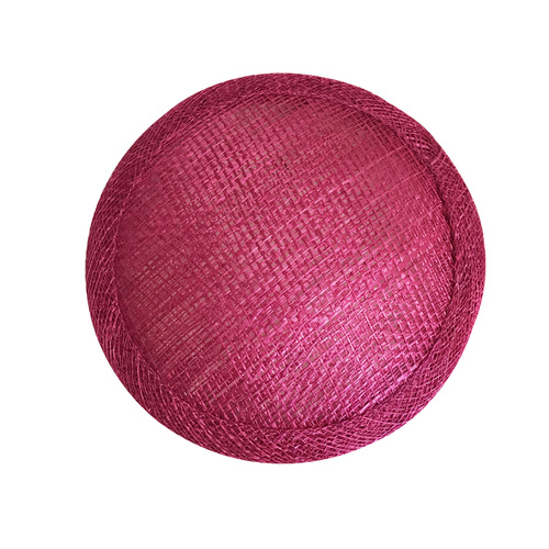 Sinamay Round Base - Fuchsia