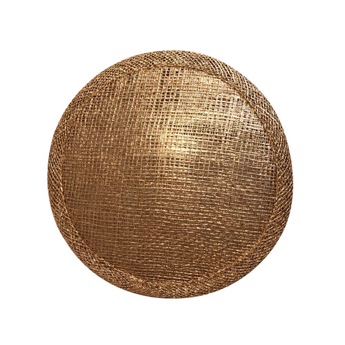 Sinamay Round Base - Metallic Gold