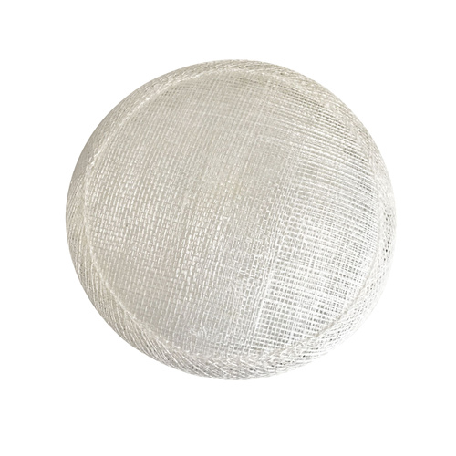 Sinamay Round Base - White