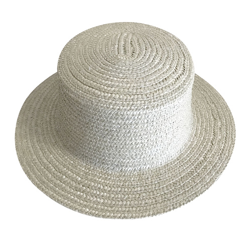 Boater Hat/Straw - Grey