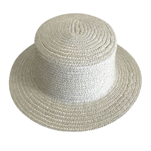 Boater Hat/Straw - Grey