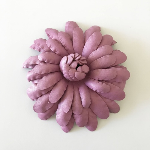 Flower/Leather (2) - Pink