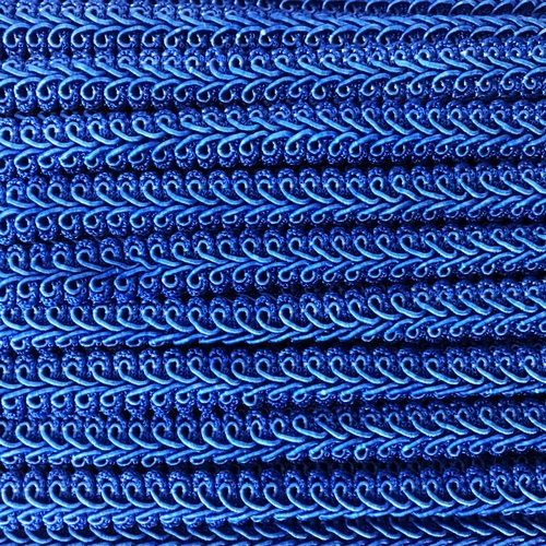 Decorative Blue Braid Trim Made in Italy Vintage Braided