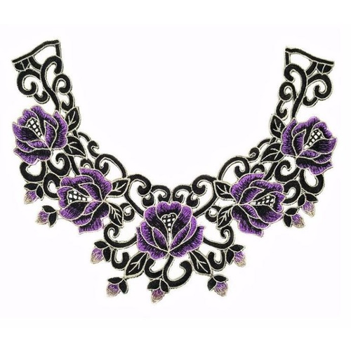 Guipure Lace Collar 04 - Purple