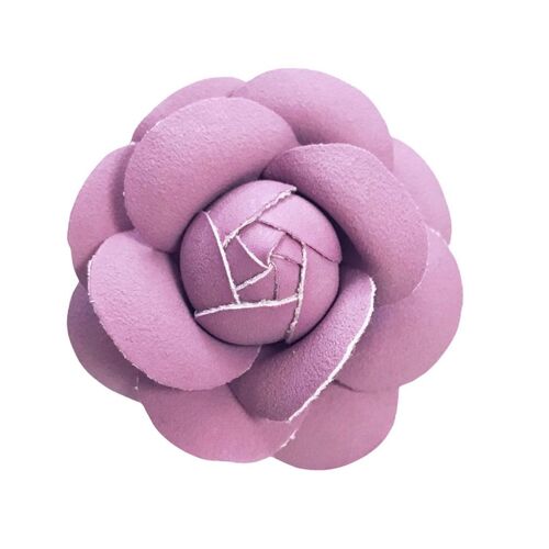 Faux Leather Rose - Dusty Lilac
