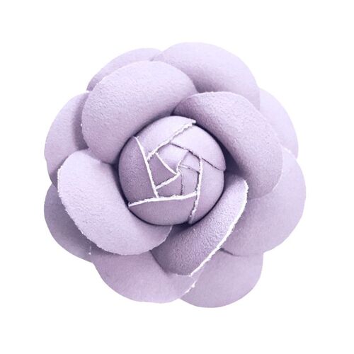 Faux Leather Rose - Lilac