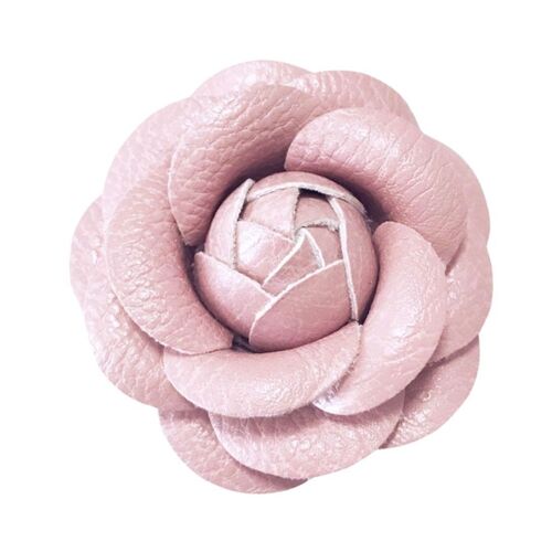 Faux Leather Rose - Pink