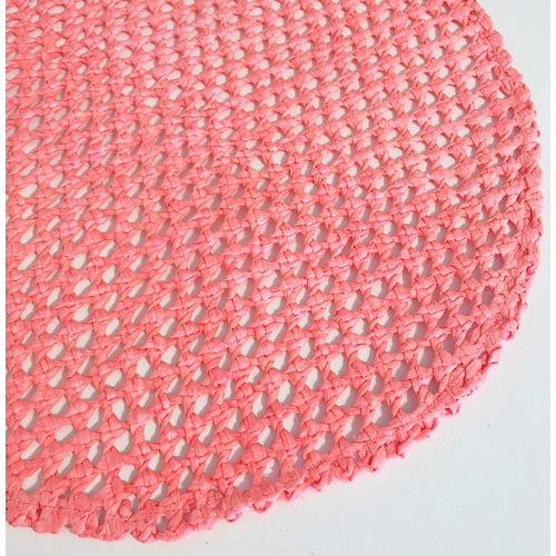 Woven Paper Mat - Coral