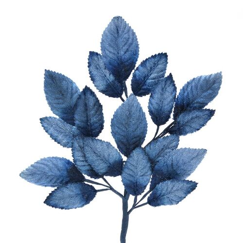 Velvet Leaf Stem - Blue Navy