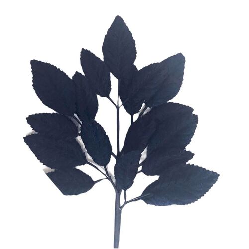 Velvet Leaf Stem - Blue Navy Dark