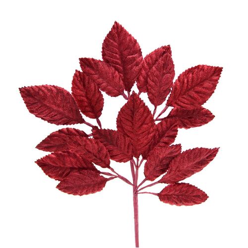 Velvet Leaf Stem - Burgundy