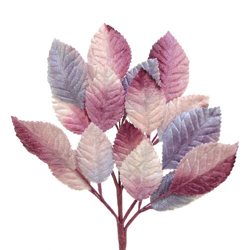 Velvet Leaf Stem - Pink Mixed