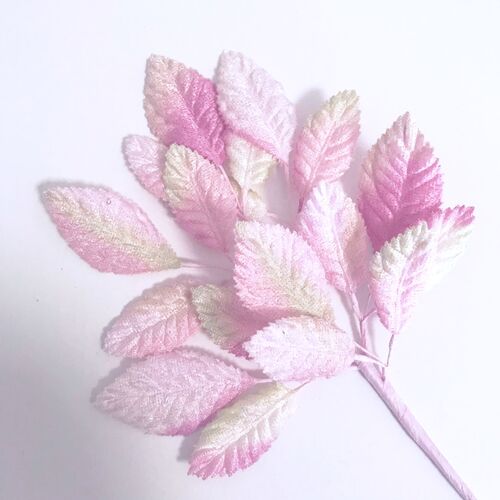 Velvet Leaf Stem - Pink Shaded