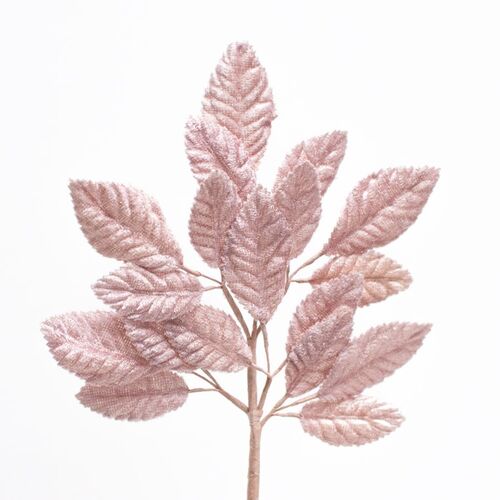 Velvet Leaf Stem - Pink Vintage