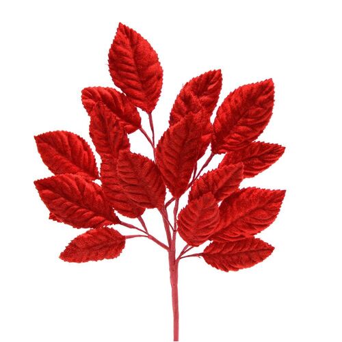 Velvet Leaf Stem - Red