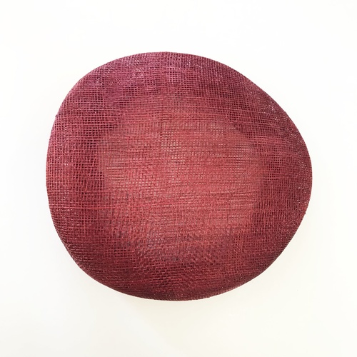 Sinamay Base/Pillbox - Burgundy (002)
