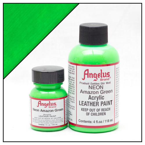 Angelus Leather Paint (29.5mls) - 125 Neon Amazon Green