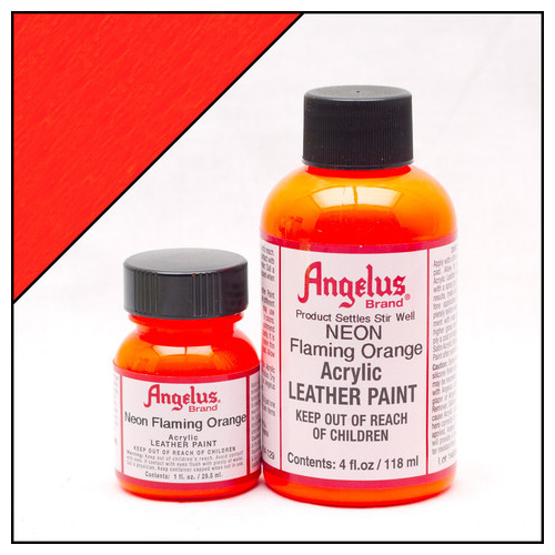 Angelus Leather Paint (29.5mls) - 129 Neon Flaming Orange