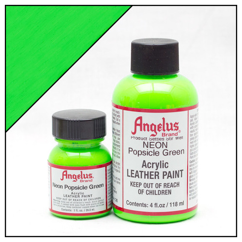 Angelus Leather Paint (29.5mls) - 126 Neon Popsicle Green