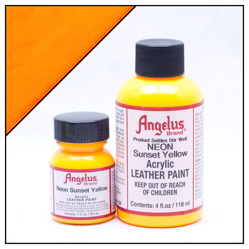 Angelus Leather Paint (29.5mls) - 128 Neon Sunset Yellow