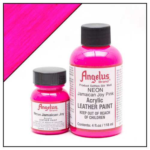 Angelus Leather Paint (29.5mls) - 122 Neon Jamacian Joy