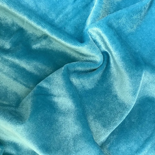 Fabric/Velvet/Stretch - Blue